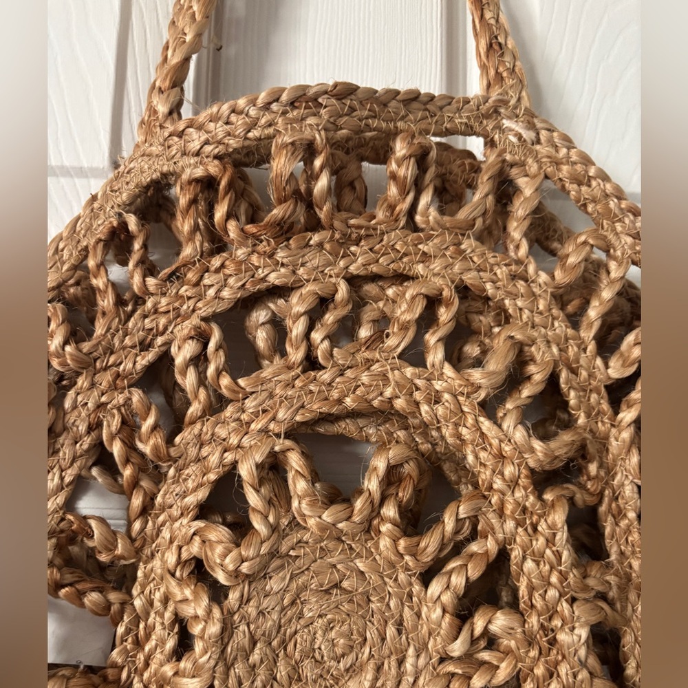 Zara Jute Natural Tote Bag - Picture 5 of 6